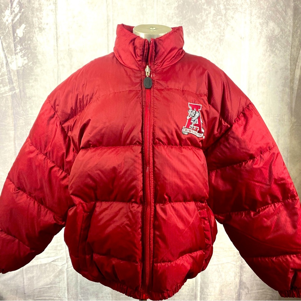 Rare Vintage OG 90s Alabama Crimson Tide Jacket Puffer Football Vtg Reversible